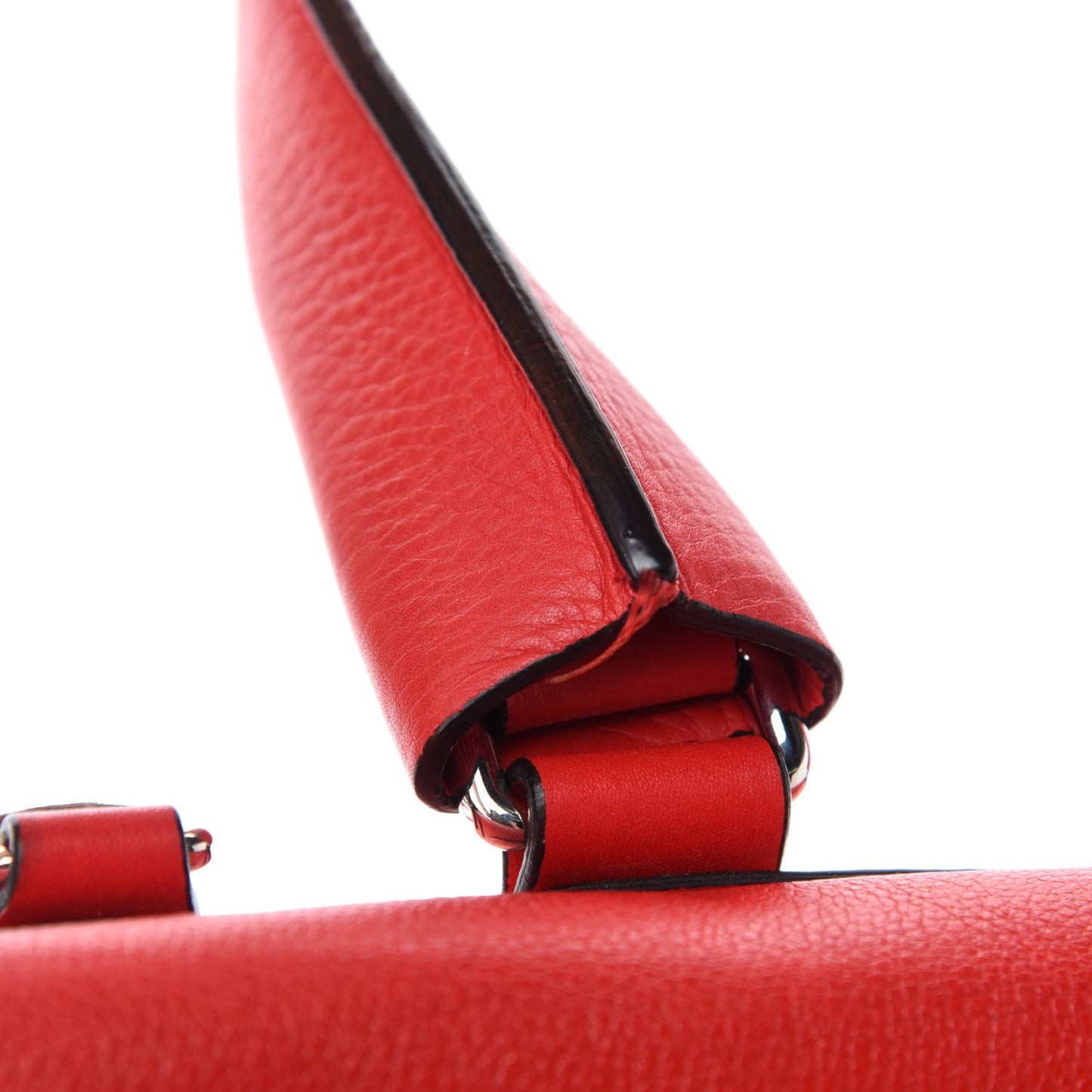 Calfskin Small Pandora Pure Flap Bag Medium Red