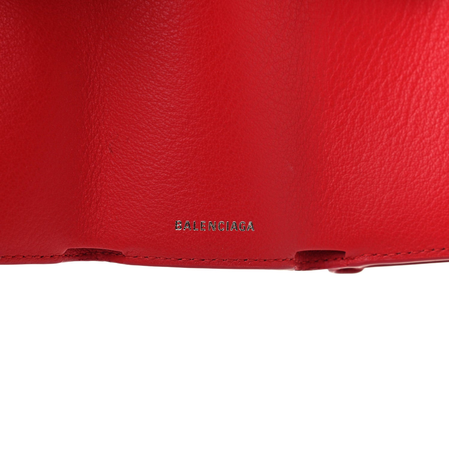 Balenciaga Calfskin Mini Papier Wallet Rouge Tango 6 of 8