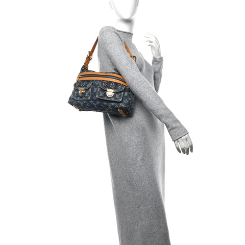 Monogram Denim Baggy PM Blue