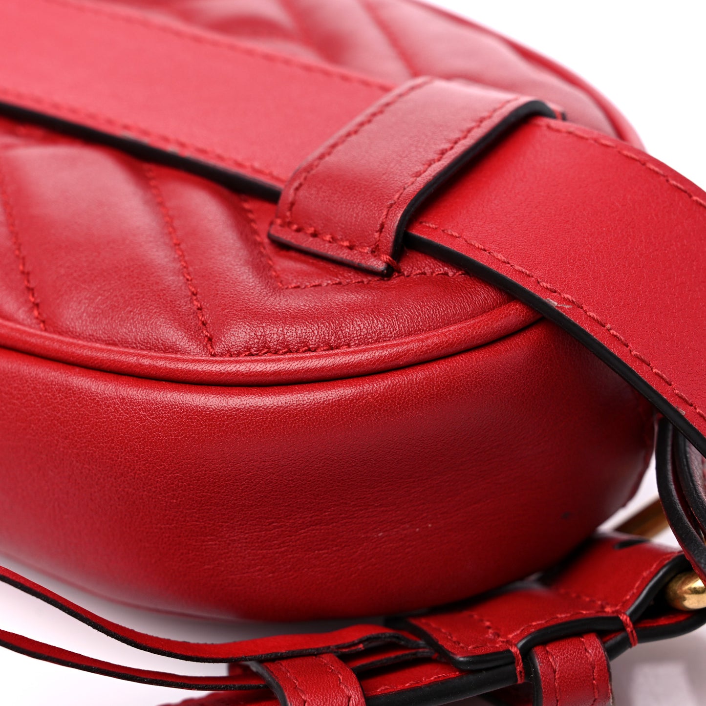Calfskin Matelasse GG Marmont Belt Bag 95 38 Hibiscus Red