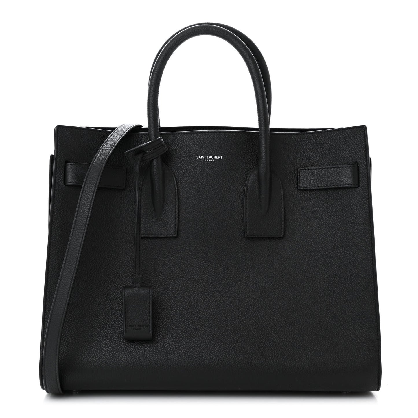 Grained Calfskin Small Sac De Jour Black