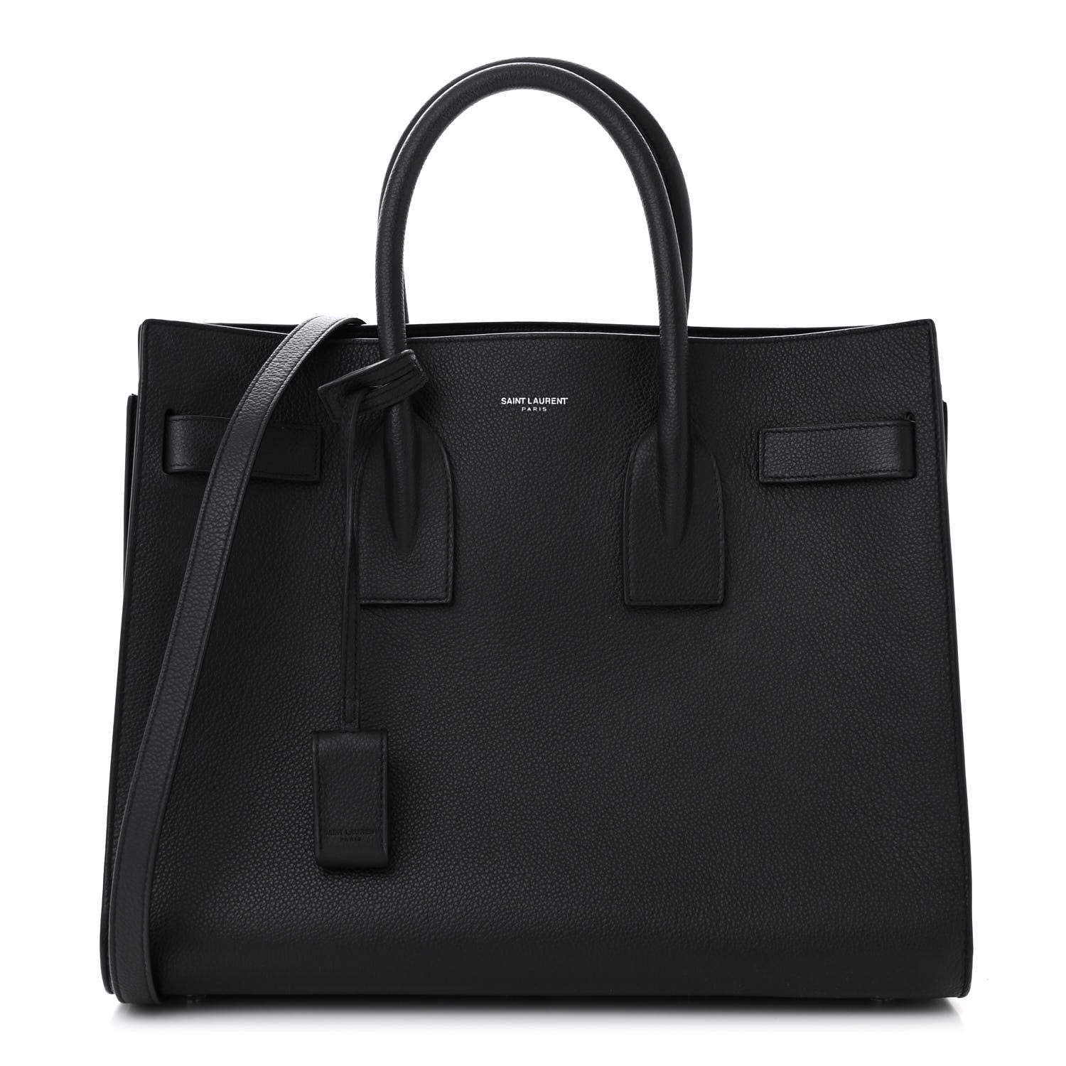 Saint Laurent Grained Calfskin Small Sac De Jour Black 1 of 10