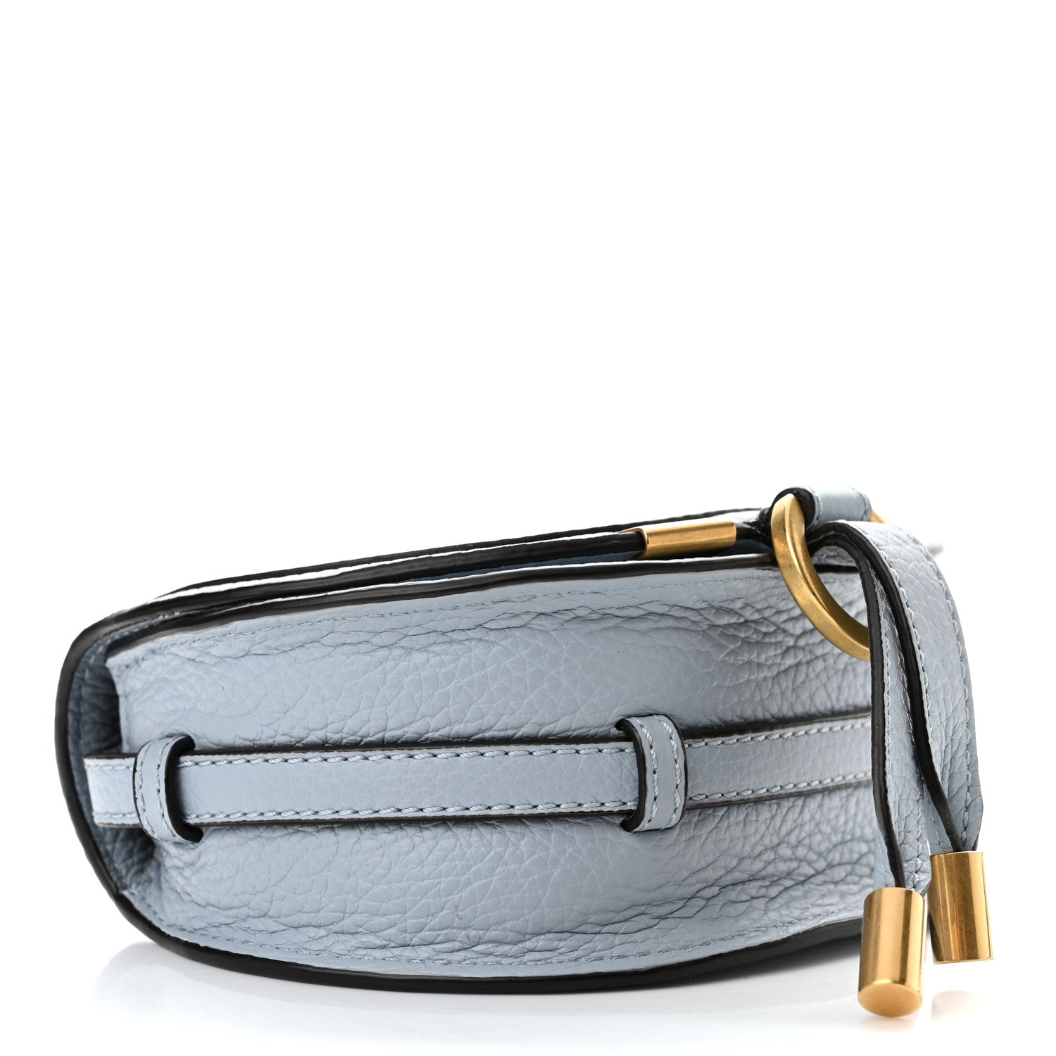 Chloe Calfskin Nano Marcie Saddle Bag Shady Blue 4 of 12