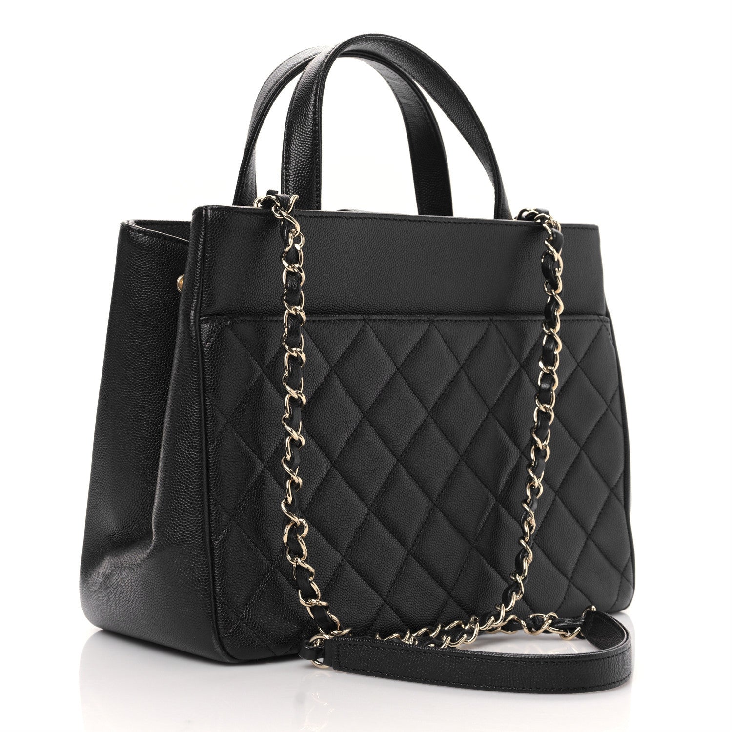 Chanel Caviar Quilted Small Business Affinity Shopping Bag Black 3 of 9