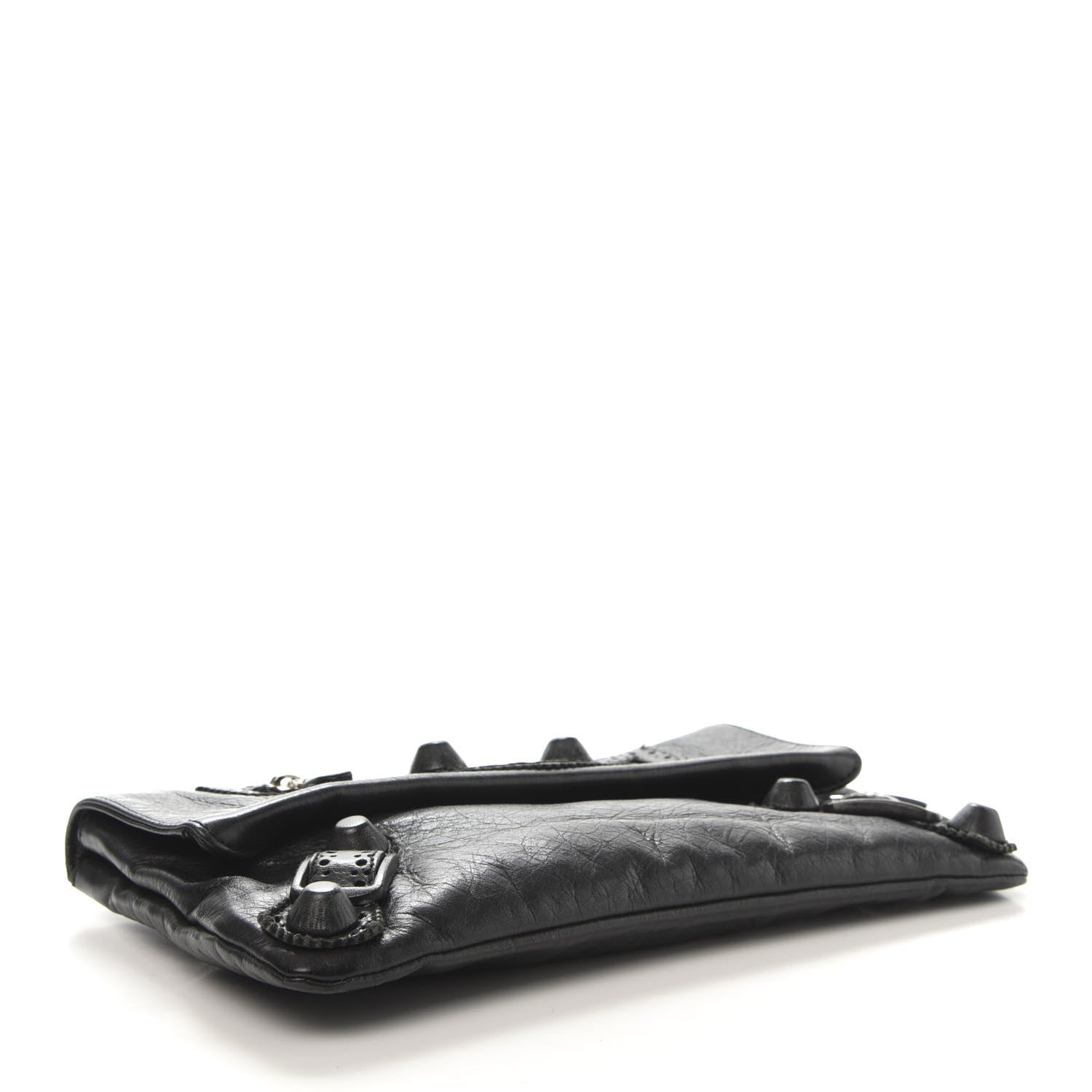 Balenciaga Agneau Giant Brogues Hardware Envelope Clutch Black 4 of 11
