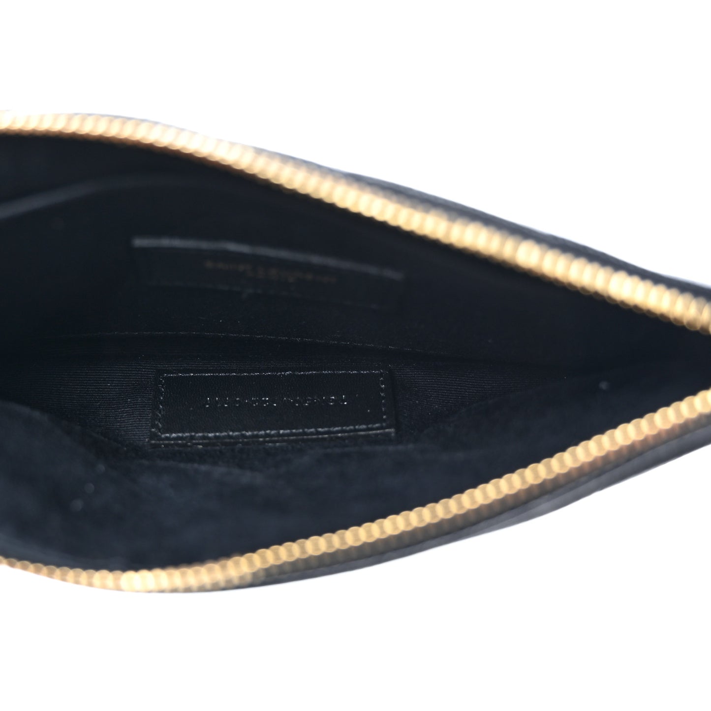 Grain De Poudre Chevron Monogram Bill Pouch Black