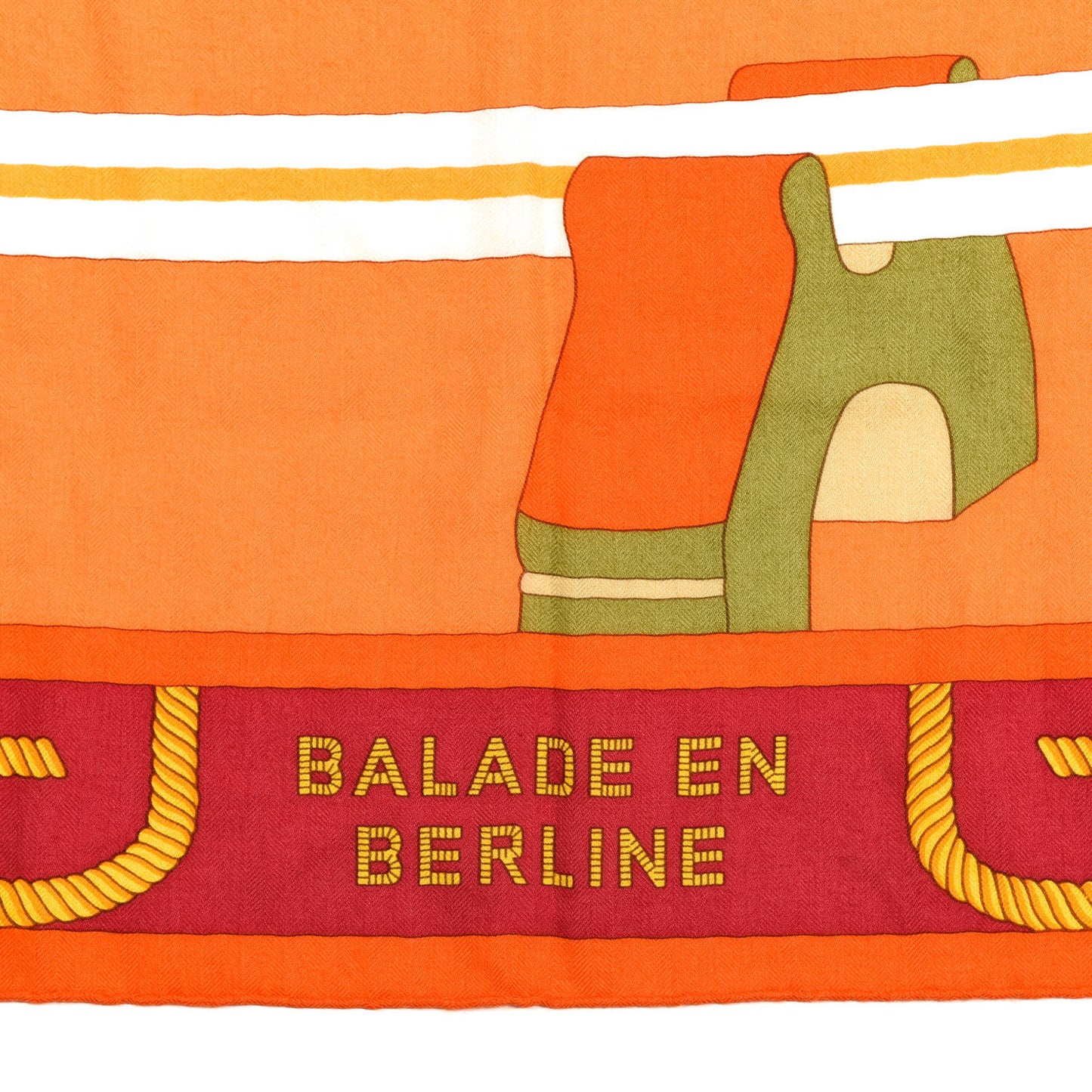 Cashmere Silk Balade En Berline Shawl 140 Orange Soleil Vert