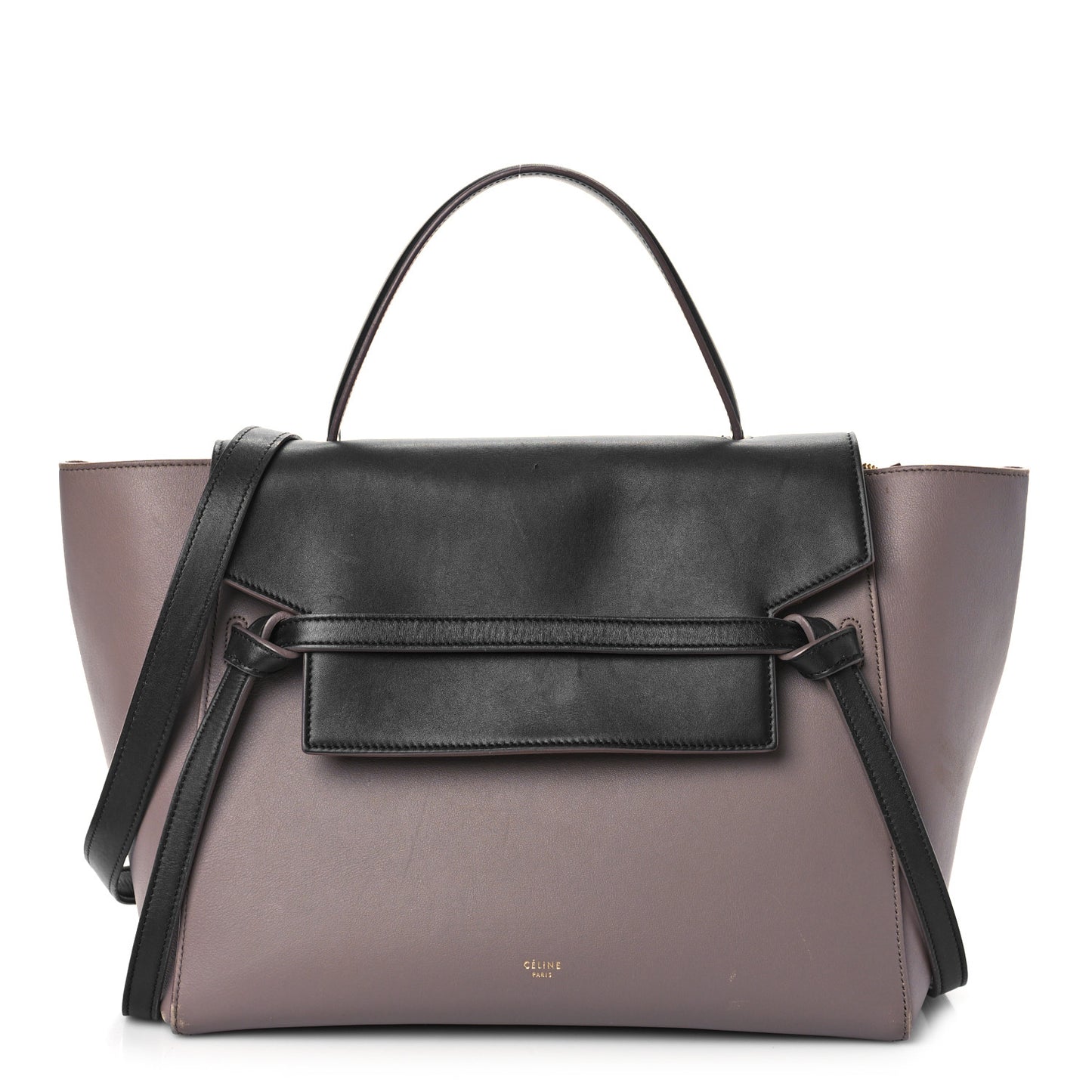 Smooth Calfskin Mini Bi-Color Belt Bag Light Smoke Violet