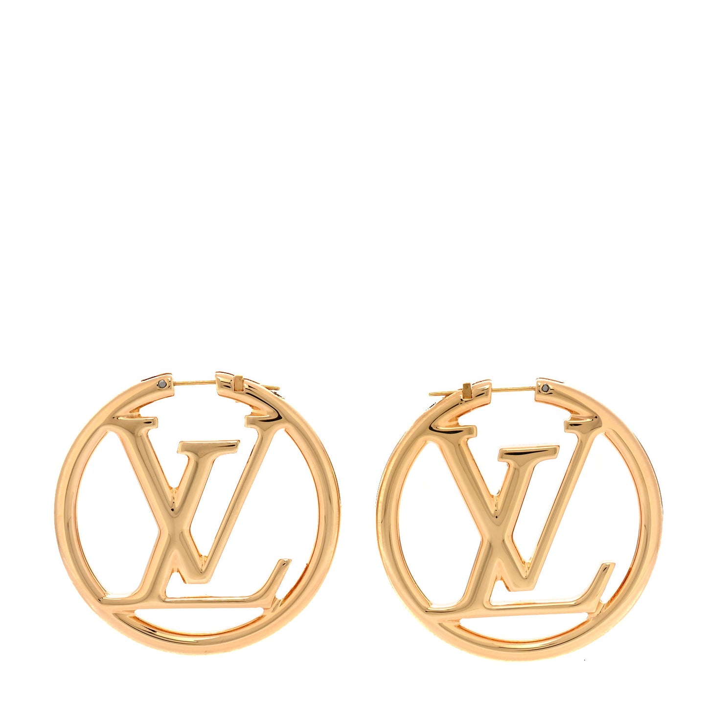 Metal Louise Hoop Earrings Gold