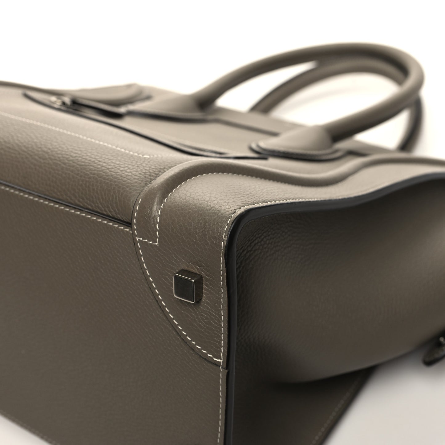 Drummed Calfskin Mini Luggage Souris