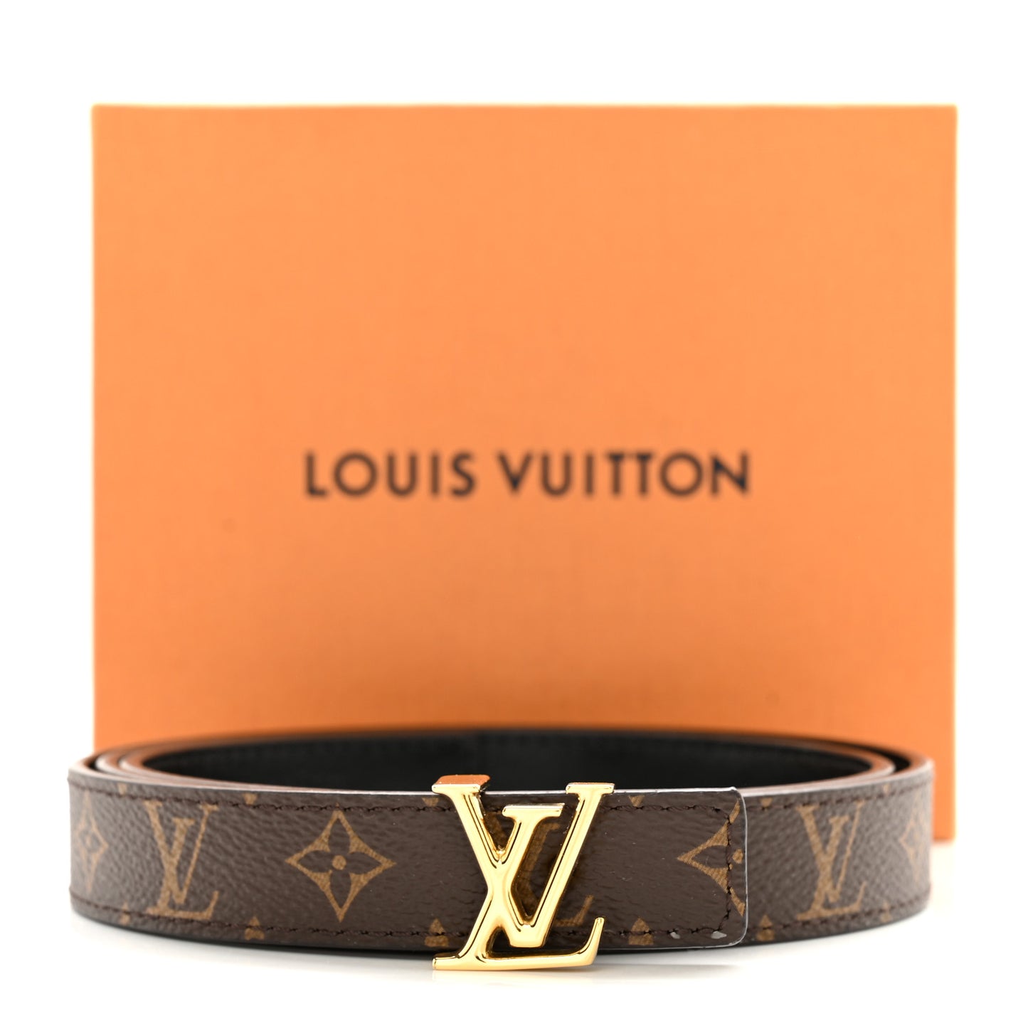 Calfskin Monogram 20mm LV Iconic Reversible Belt 80 32 Black