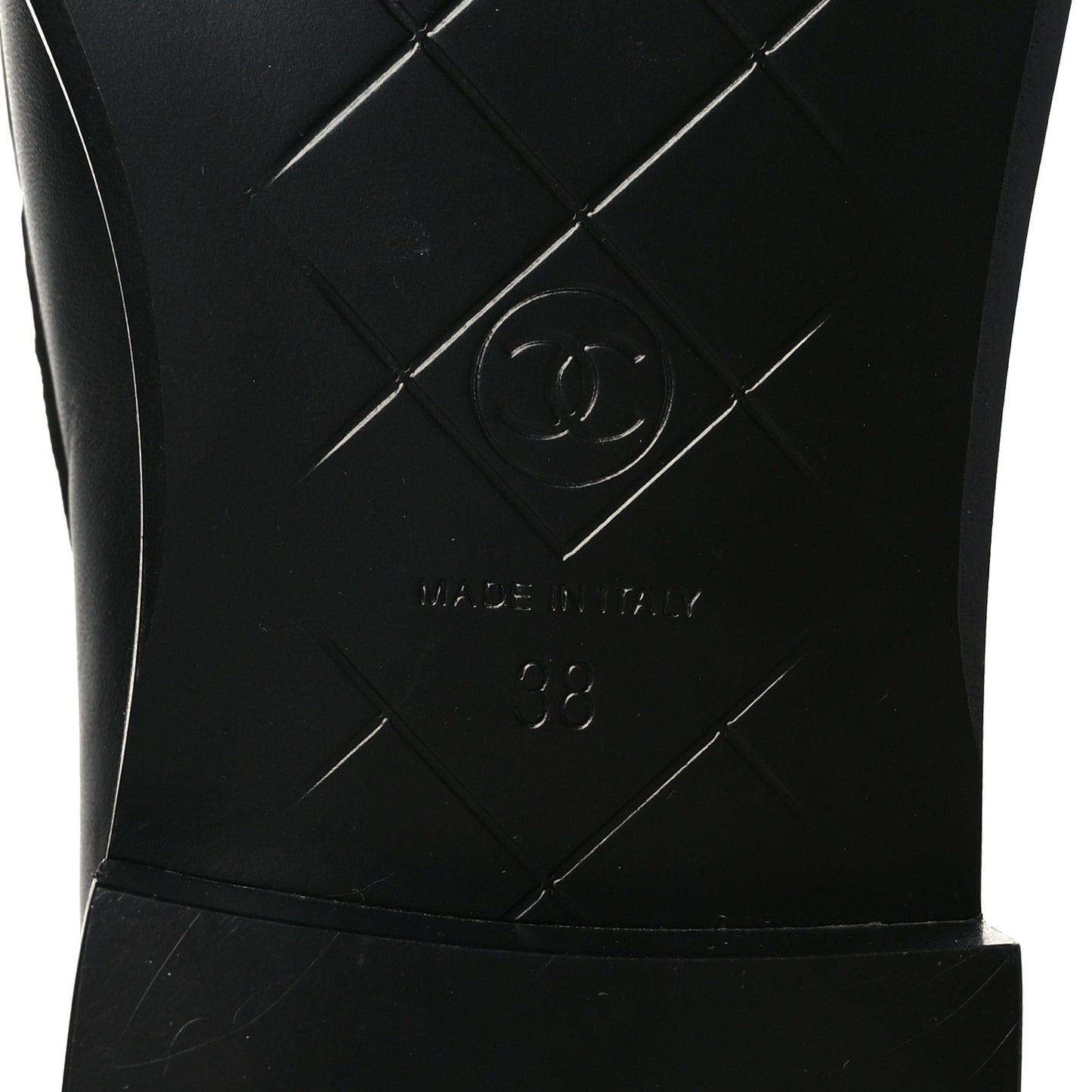 Lambskin Quilted CC Turnlock Loafers 38 Black