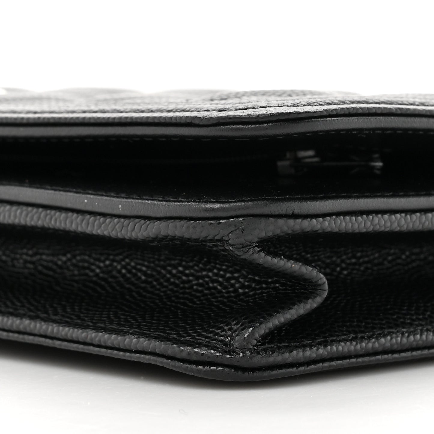 Caviar Quilted Boy Wallet On Chain WOC Black