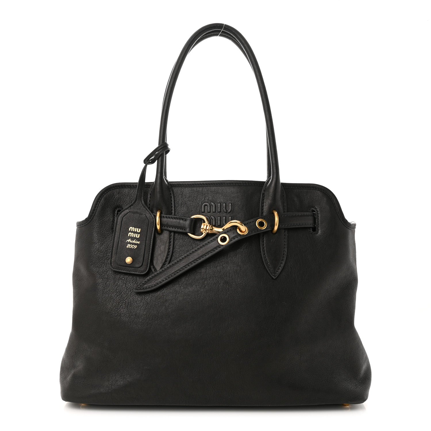 Miu Miu Nappa Medium Aventure Bag Black 1434172 – FASHIONPHILE