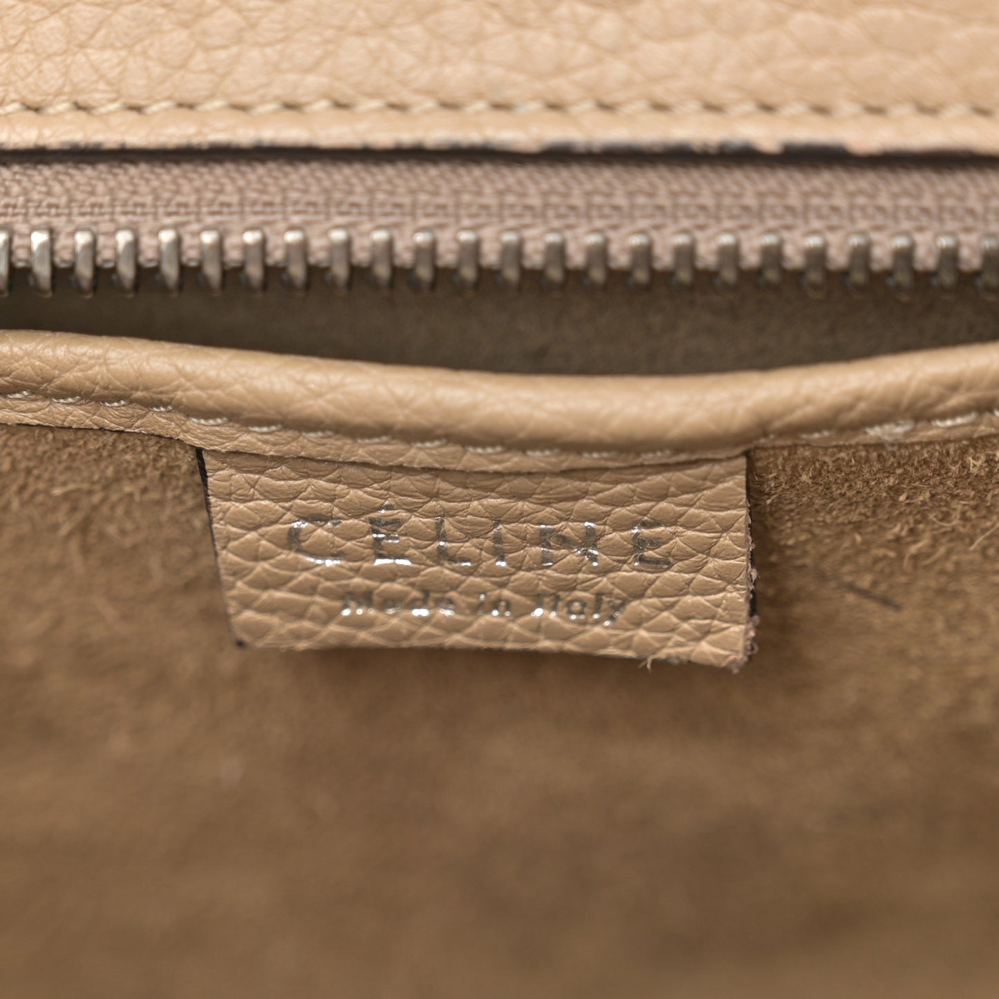 Drummed Calfskin Nano Luggage Dune