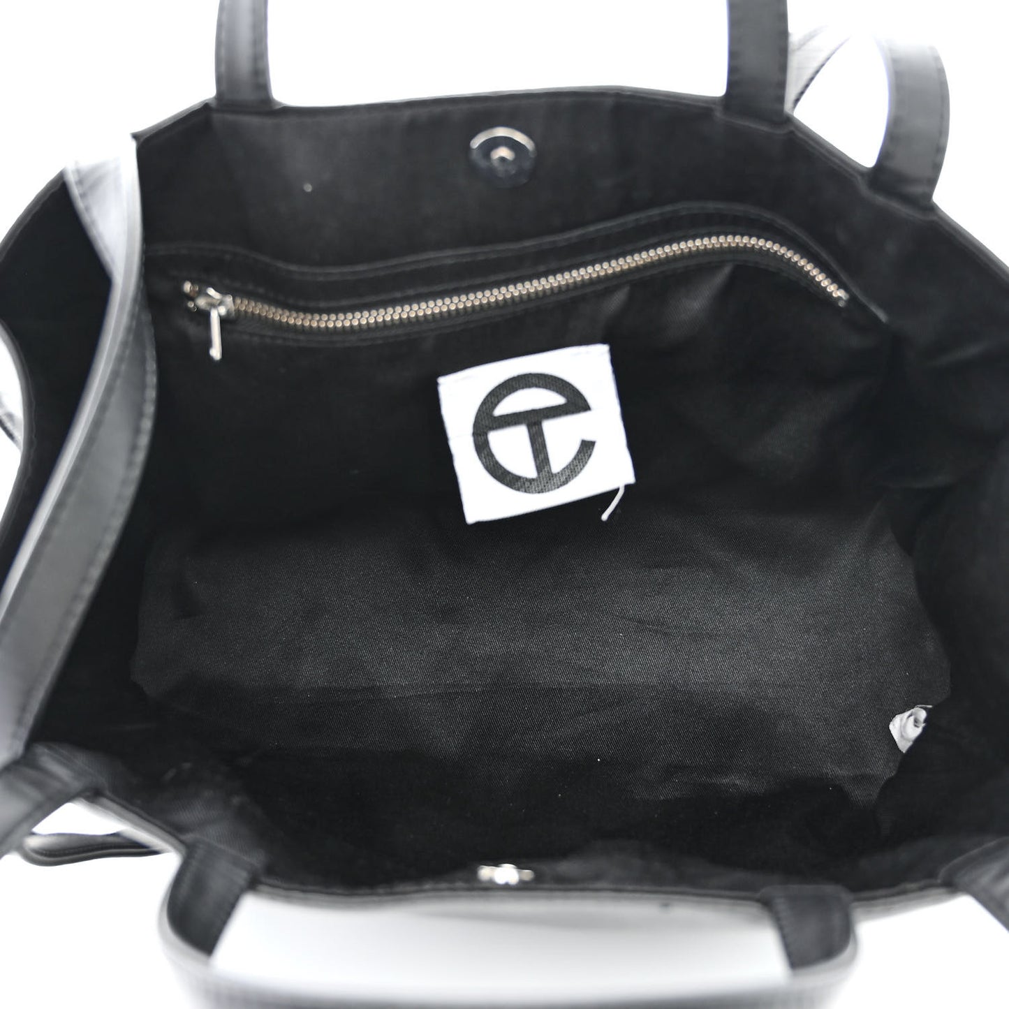 Vegan Leather Medium Shopping Bag Black