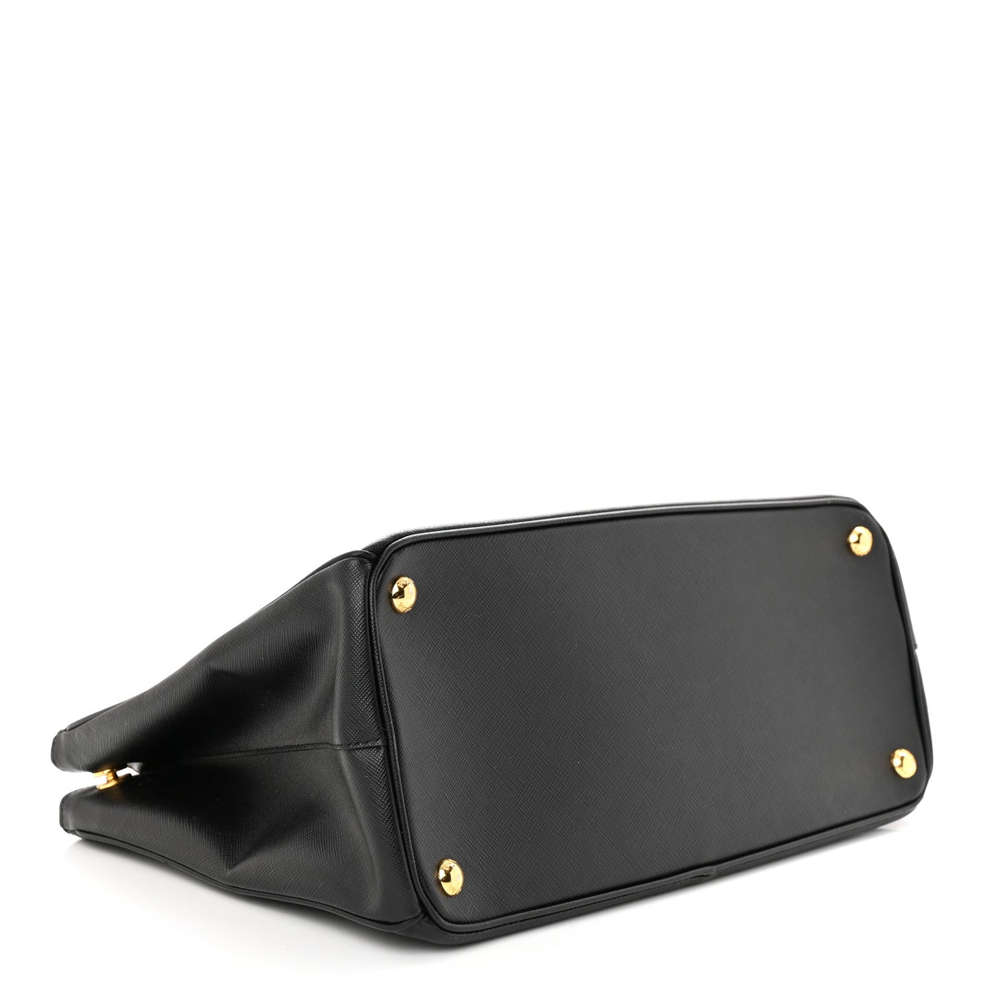 Saffiano Medium Galleria Double Zip Tote Black