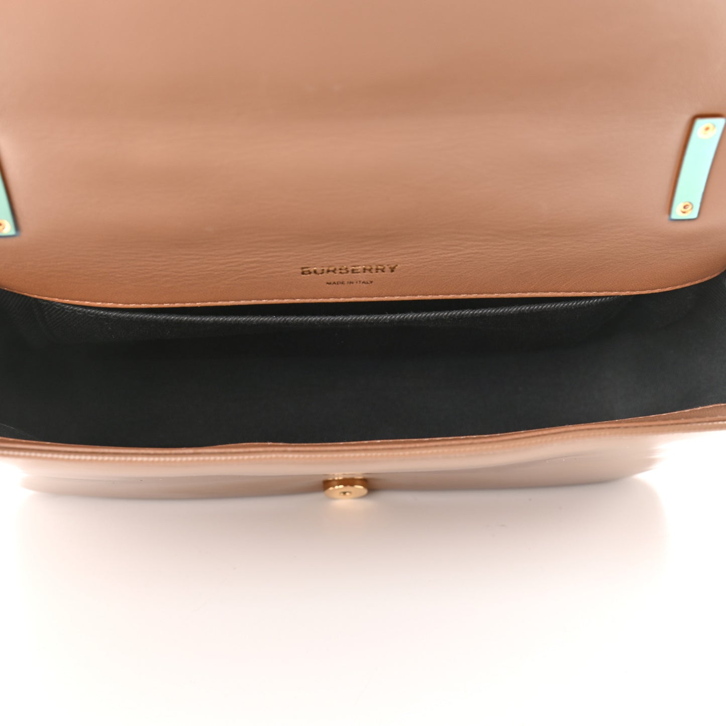 Patent Quilted Horseferry Print Small Lola Bag Tan