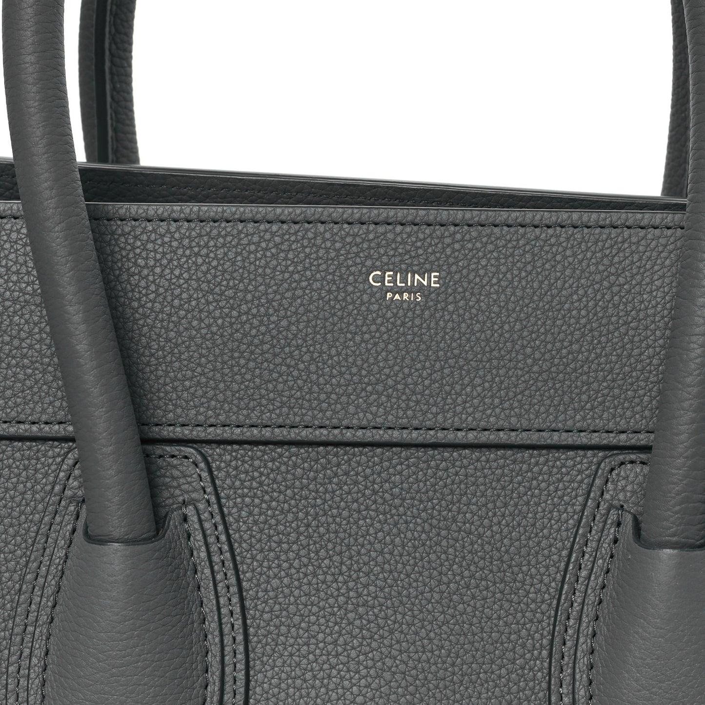 Drummed Calfskin Mini Luggage Kohl