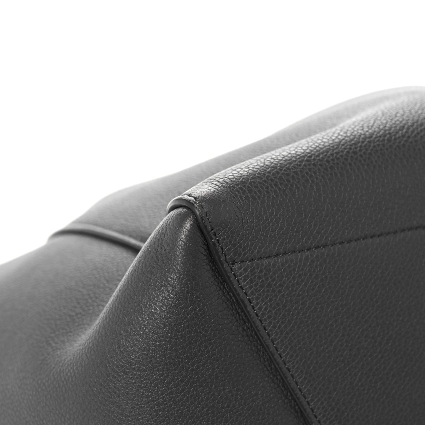 Soft Grained Calfskin Sangle Bucket Bag Kohl