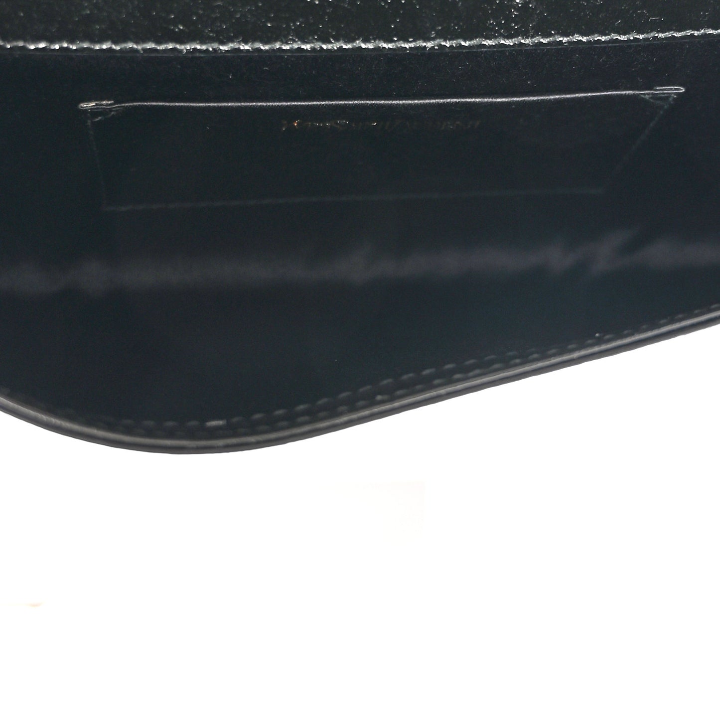 Textured Patent Monogram Small Belle De Jour Clutch Black