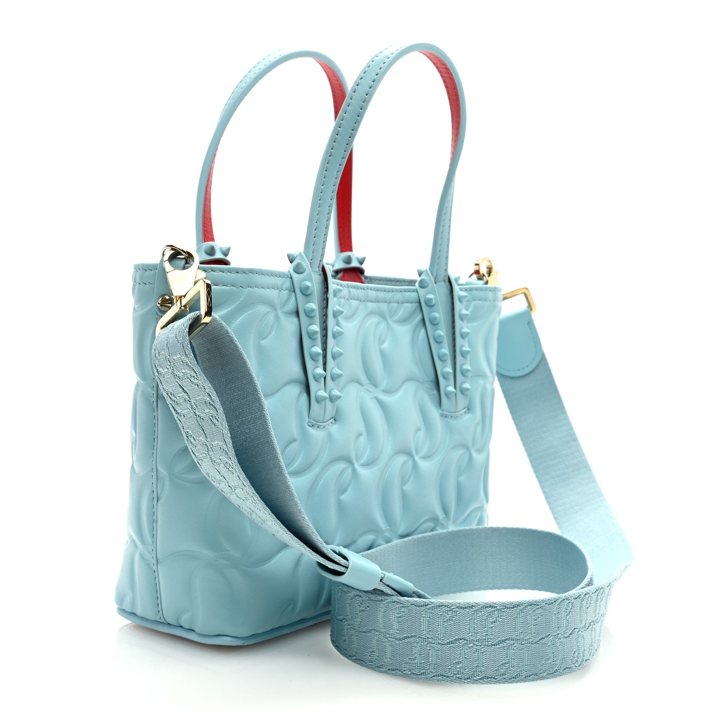 Christian Louboutin Nappa Embossed Mini East West Cabata Tote Mineral 3 of 8