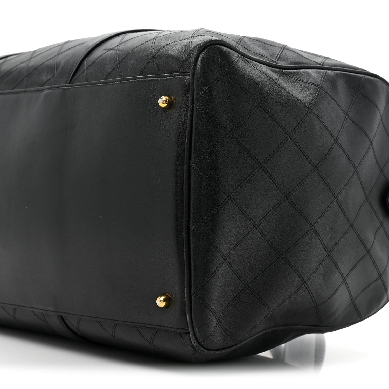 Chanel Calfskin Stitched CC Boston Black 9 of 19