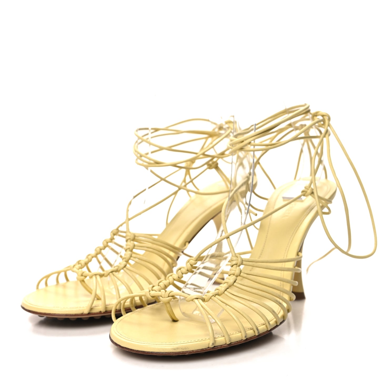 Nappa Dot Ankle Tie Sandals 39.5 Moon Beam