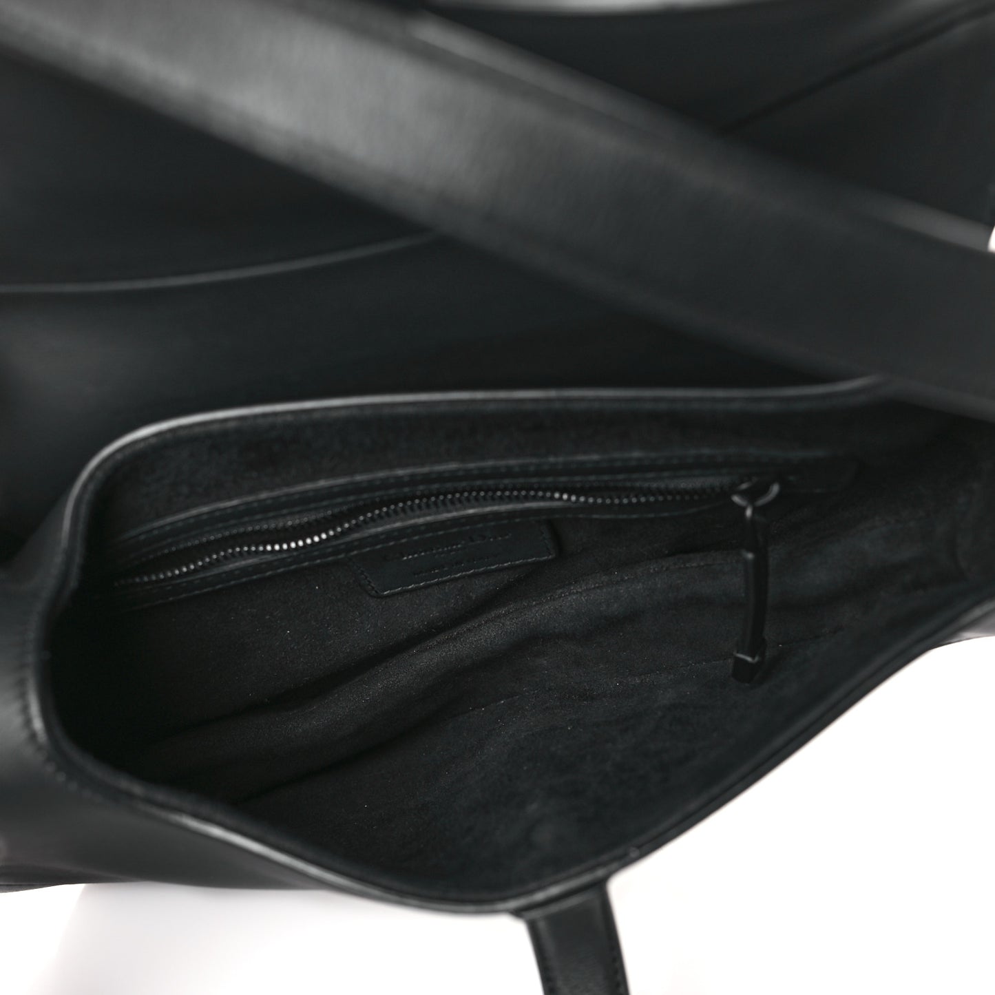 Ultra Matte Calfskin Saddle Bag Black