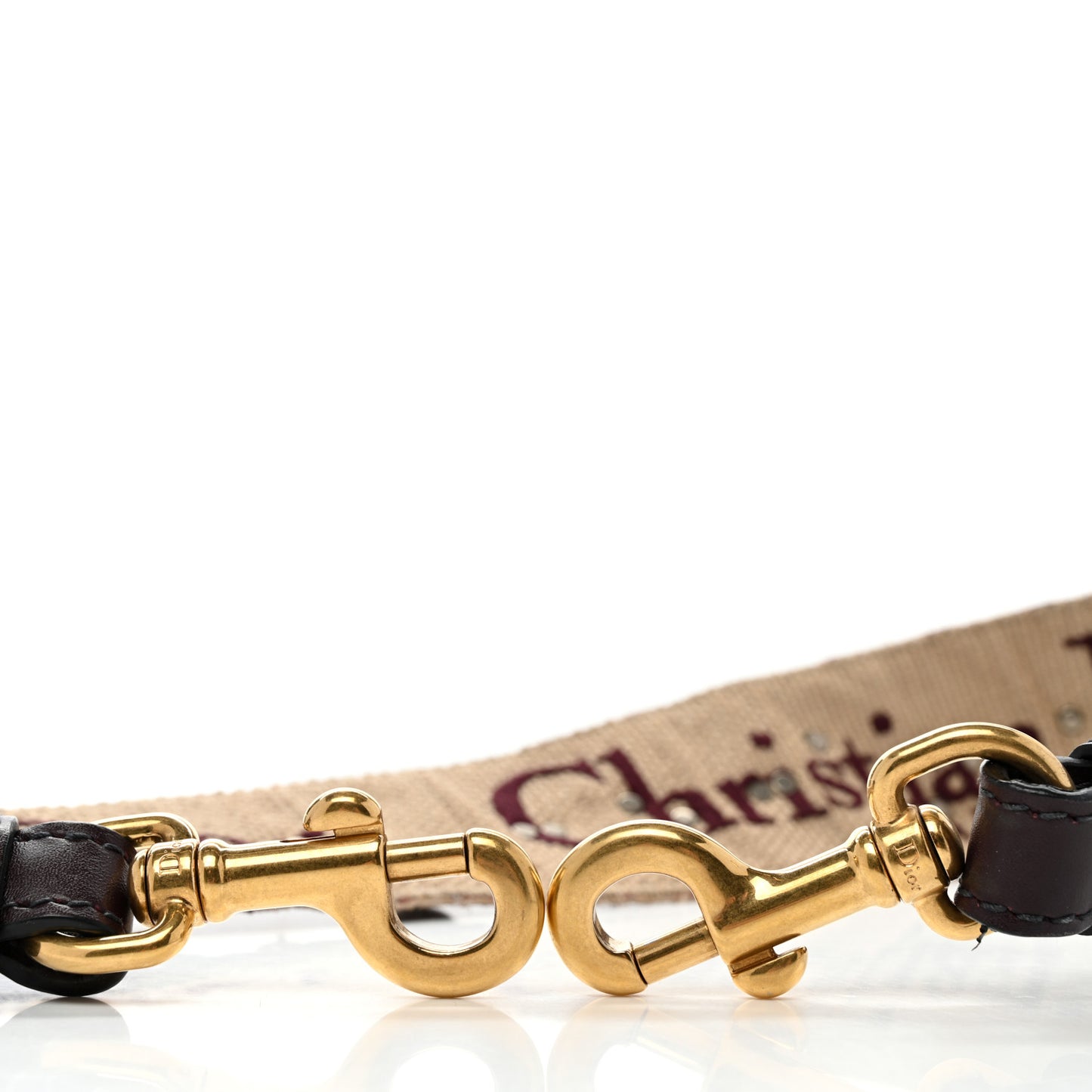 Oblique Studded Shoulder Strap Burgundy