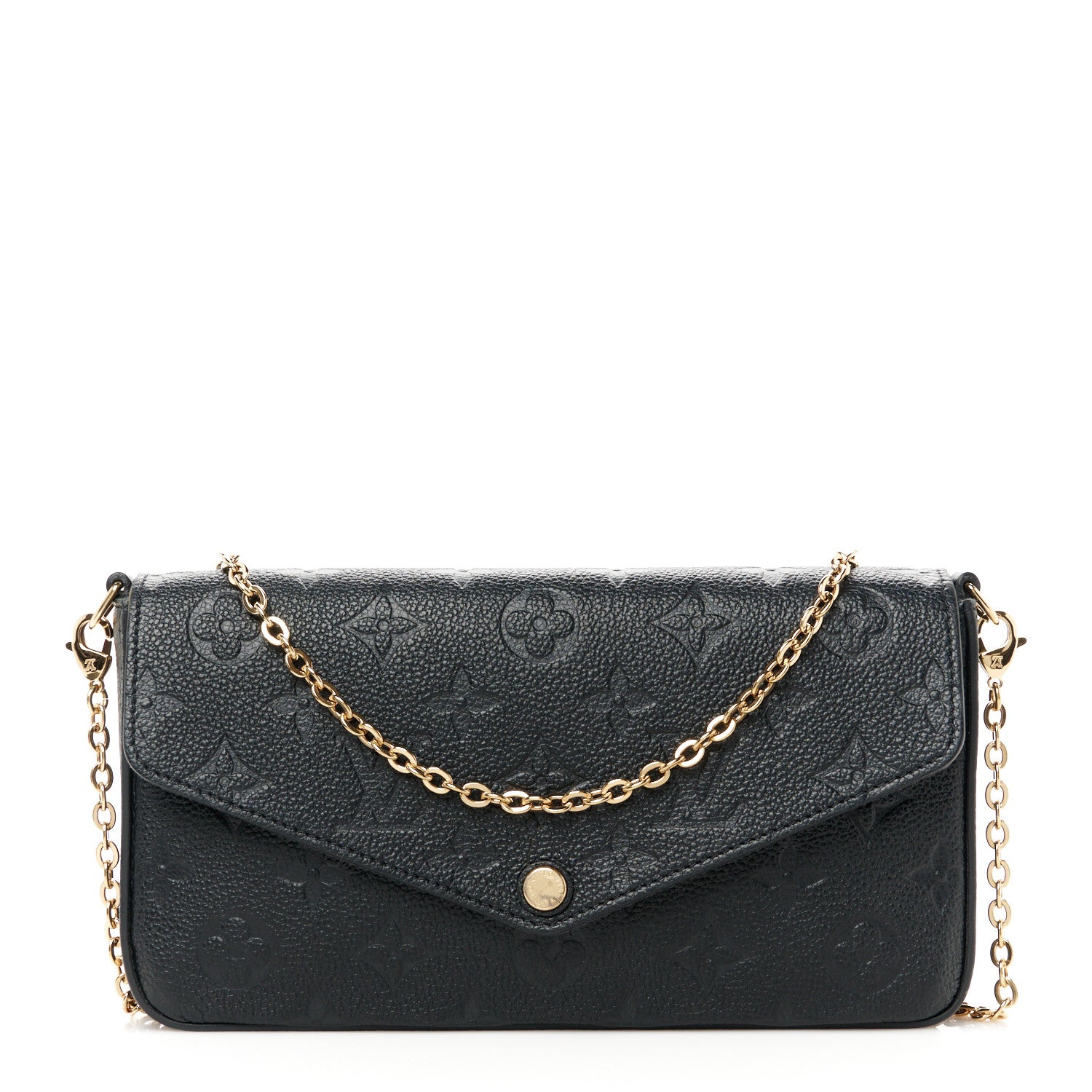 Louis Vuitton Empreinte Pochette Felicie Chain Wallet Black 1 of 15