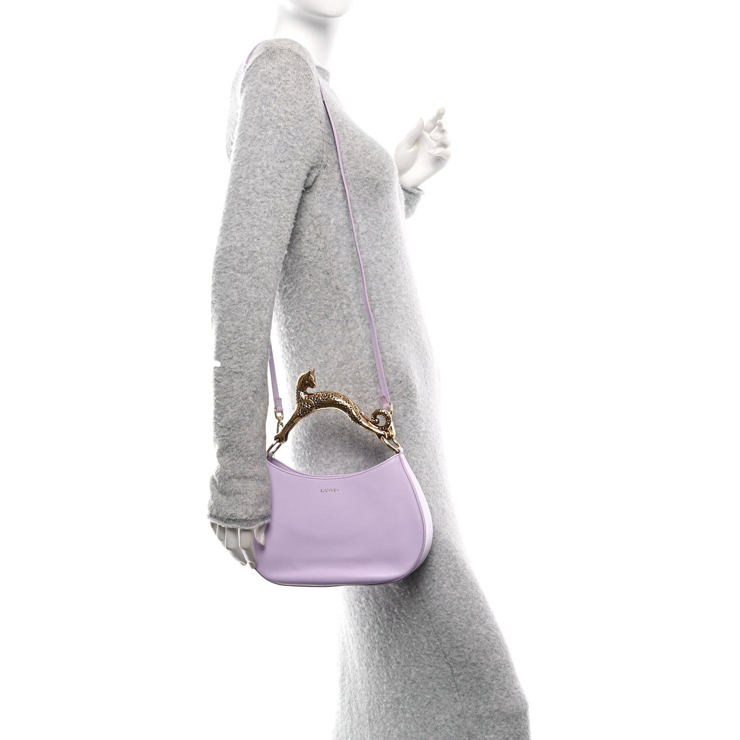 Lambskin Cat Hobo Lilac