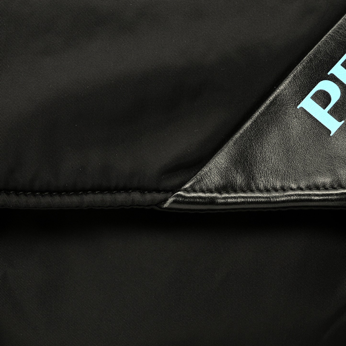 Tessuto Nylon Logo Messenger Bag Black