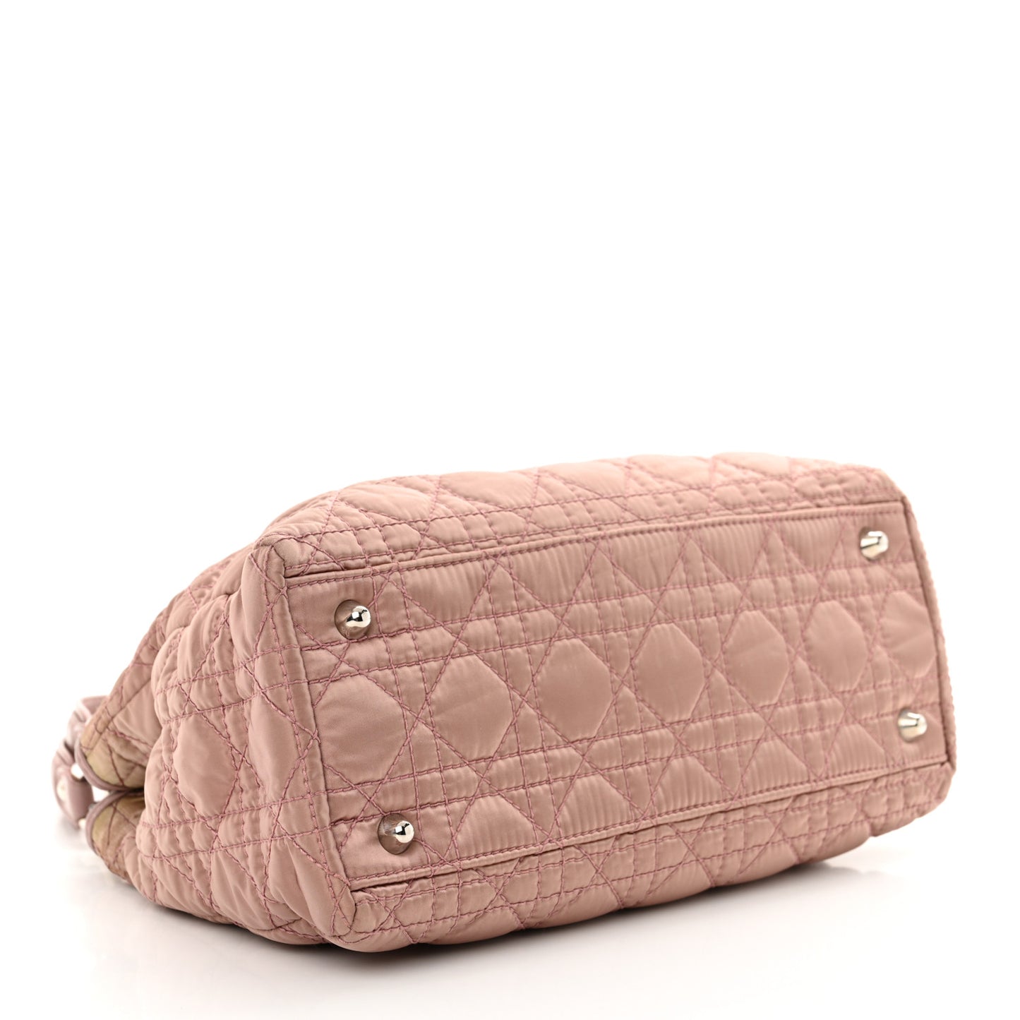 Satin Cannage Charming Small Lock Flap Shoulder Bag Pink