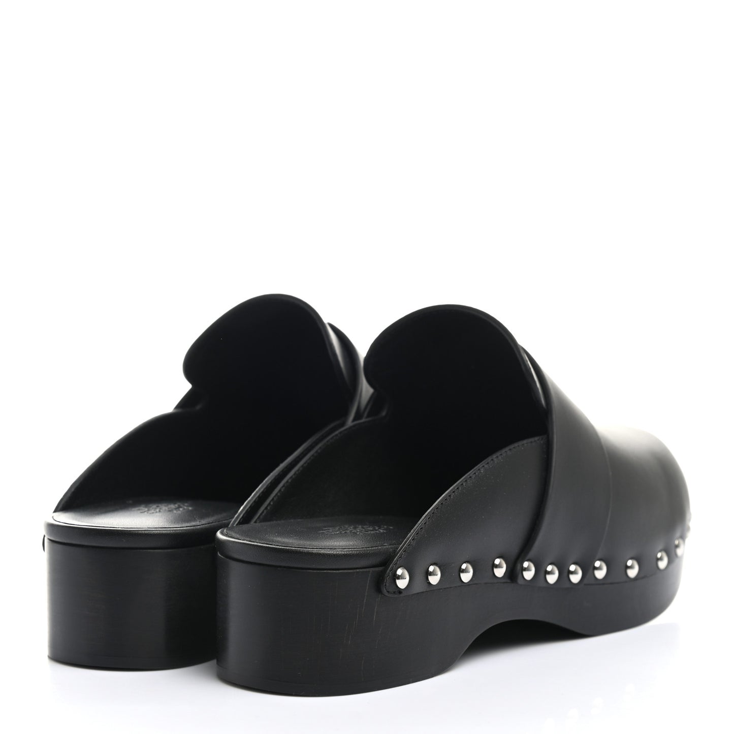 Calfskin Calya Mules 37 Black