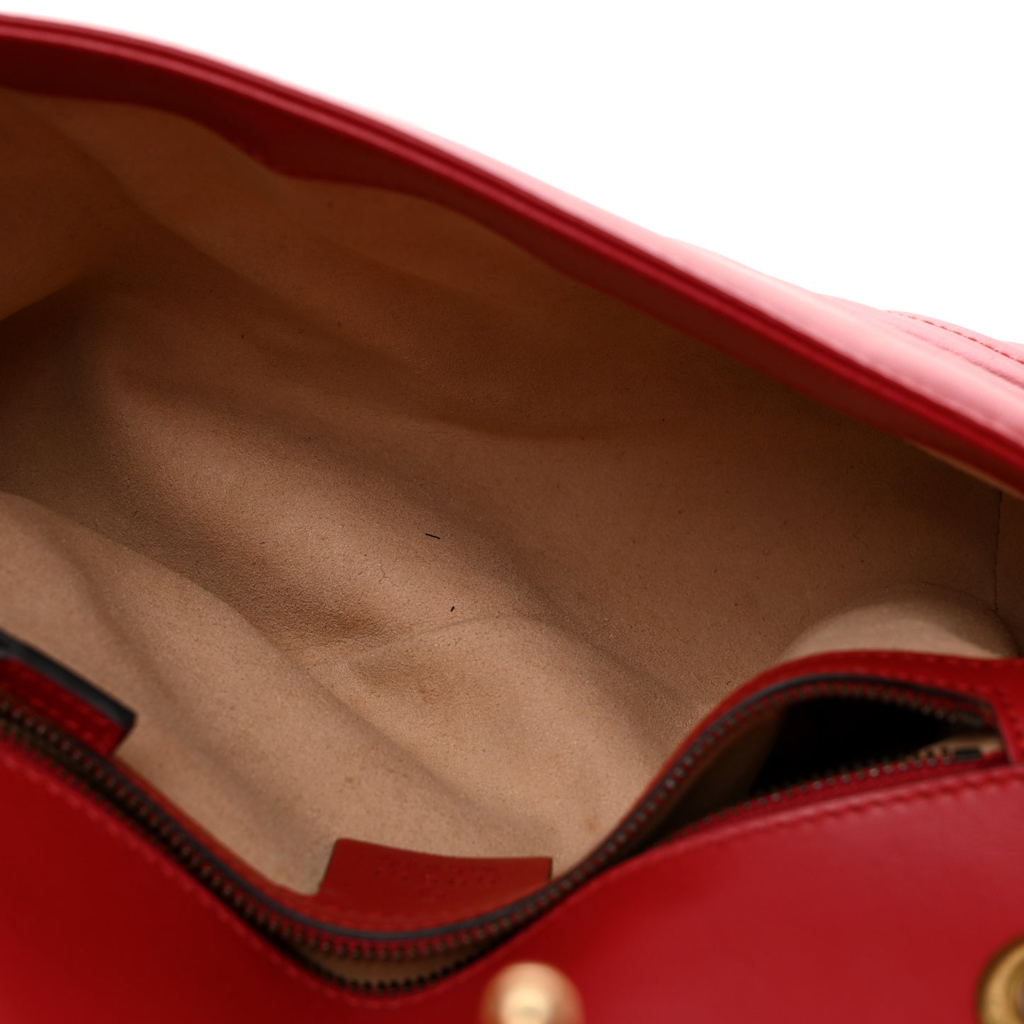 Calfskin Matelasse Small GG Marmont Shoulder Bag Hibiscus Red