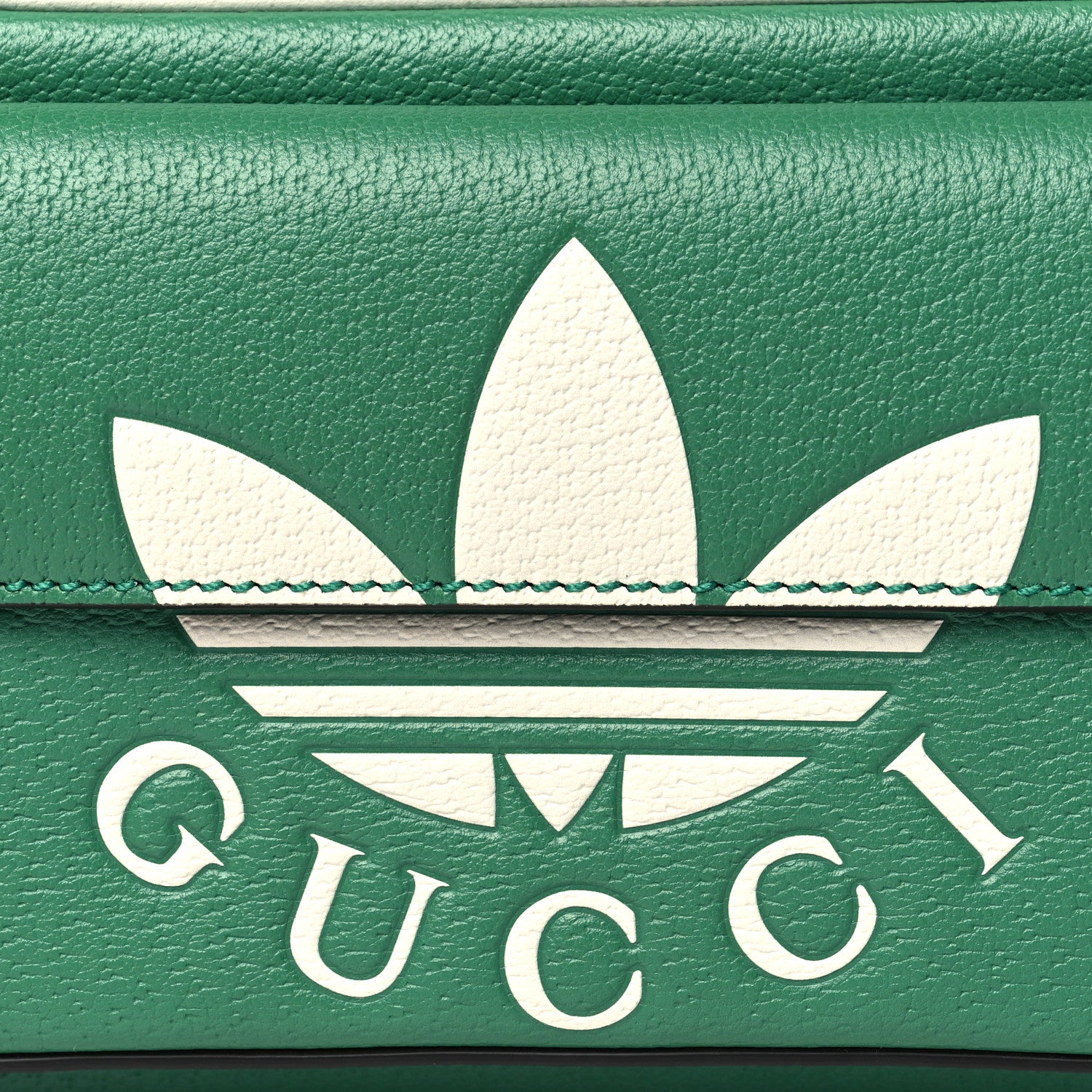 Gucci X ADIDAS Textured Dollar Calfskin Belt Bag Green 8 of 10