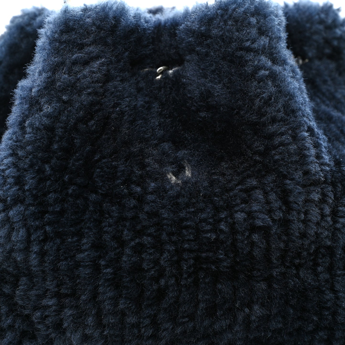 Shearling Small Gabrielle Backpack Navy