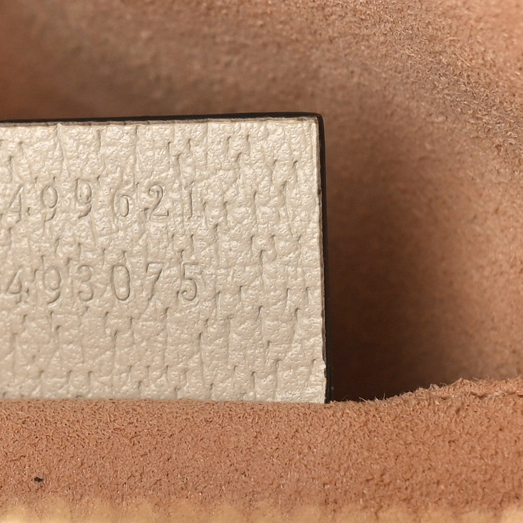 GG Supreme Monogram Flora Web GG Small Ophidia Dome Shoulder Bag White