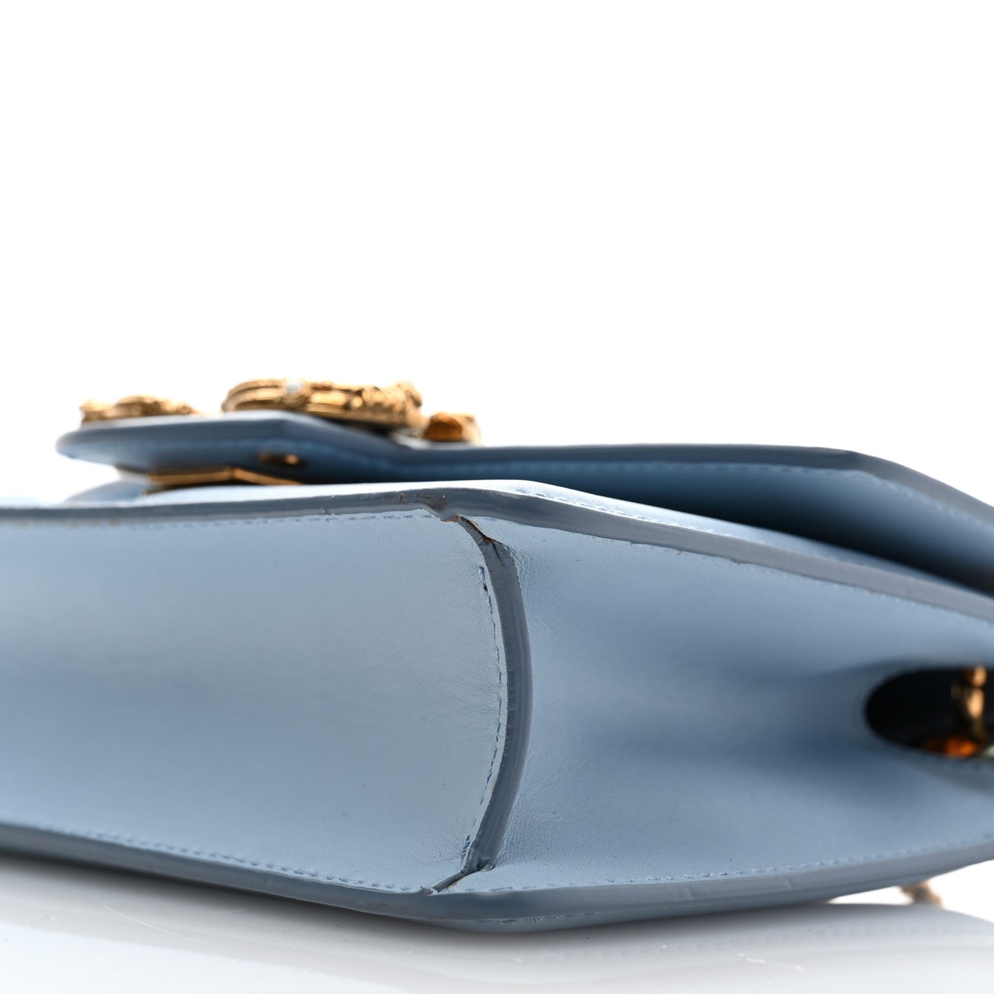 Smooth Calfskin Small DG Amore Envelope Bag Cielo