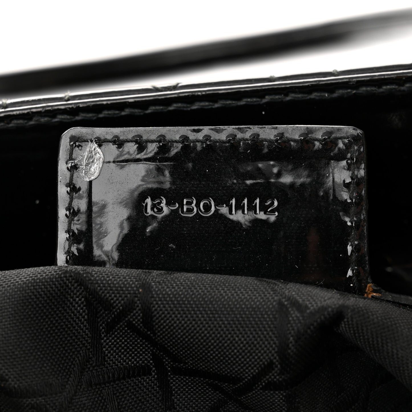 Patent Cannage Large Lady Dior Black