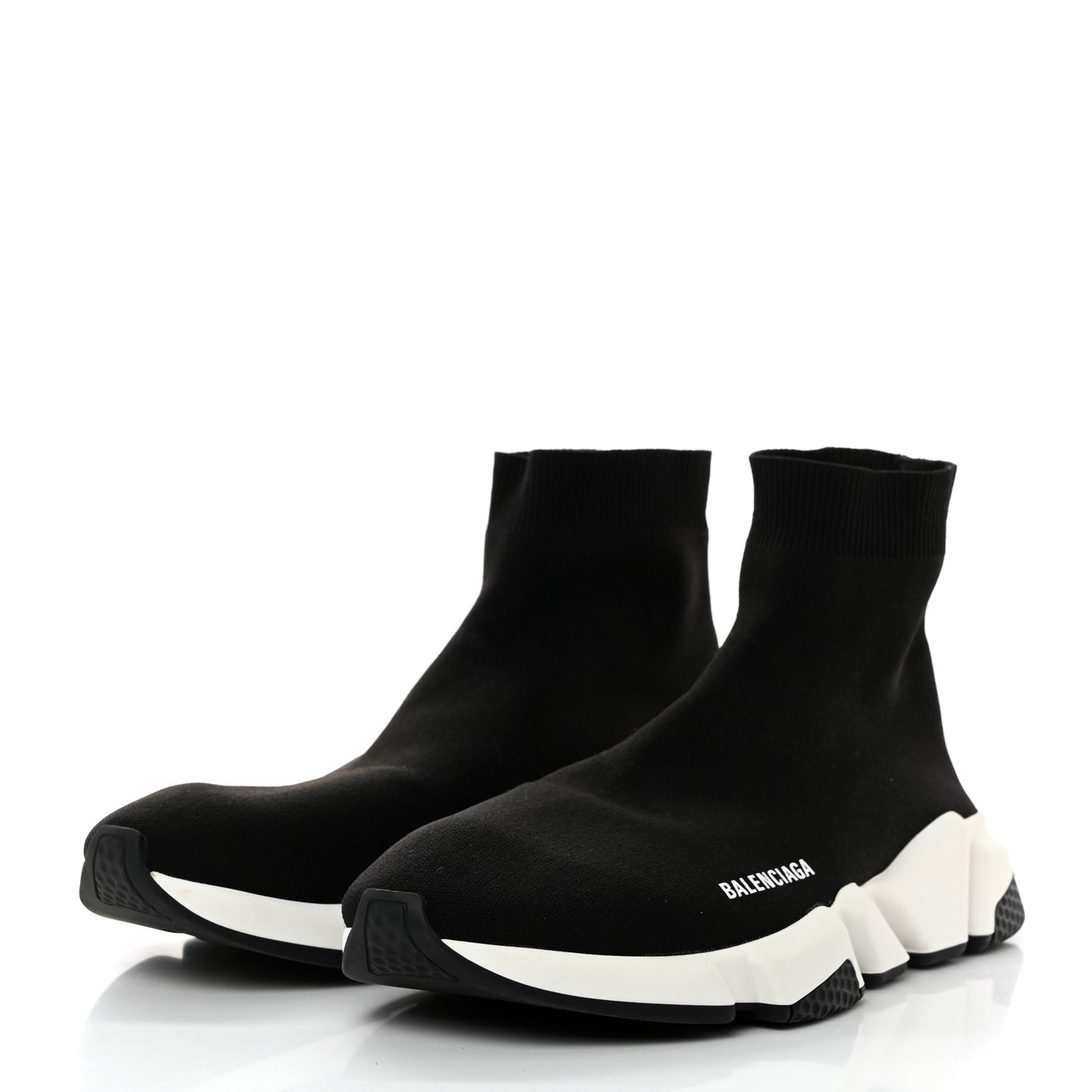 Neoprene Knit Mens Speed Sneakers 44 Black White