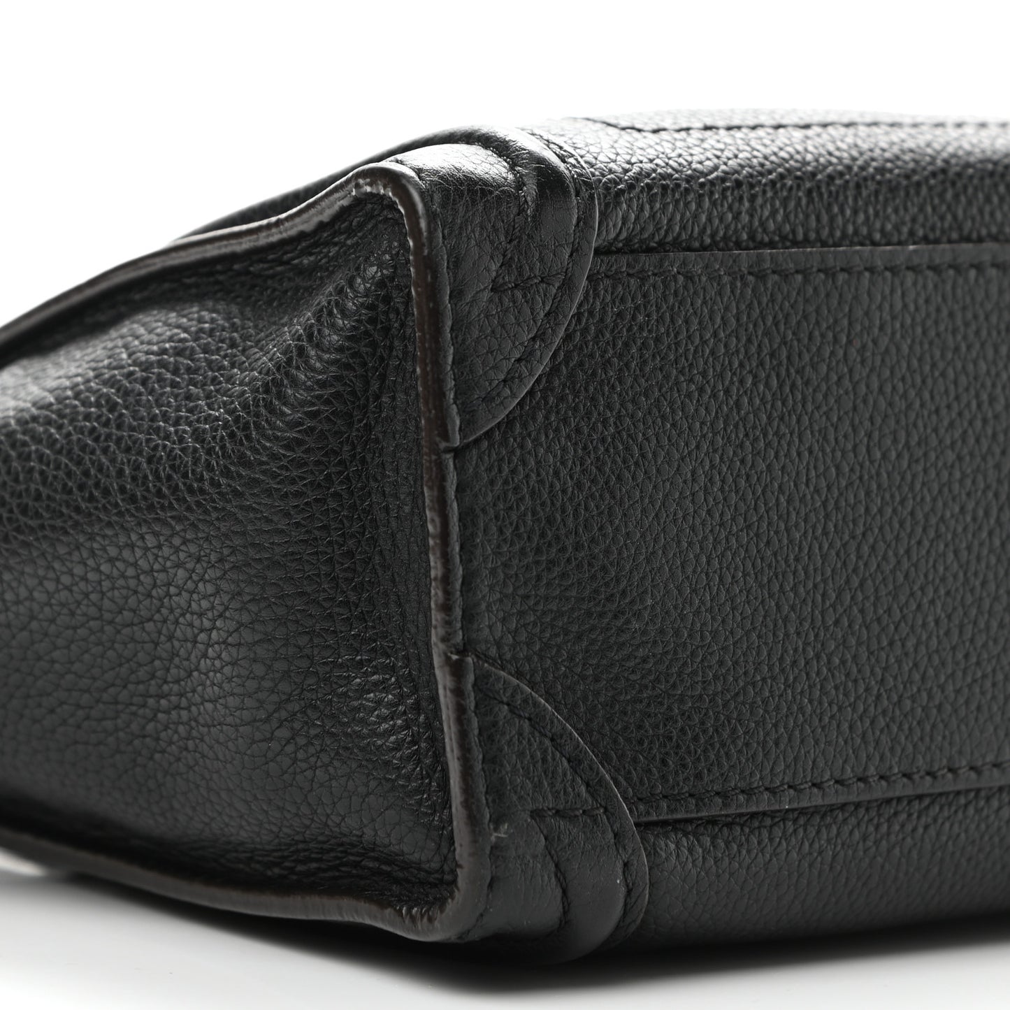 Drummed Calfskin Nano Luggage Black