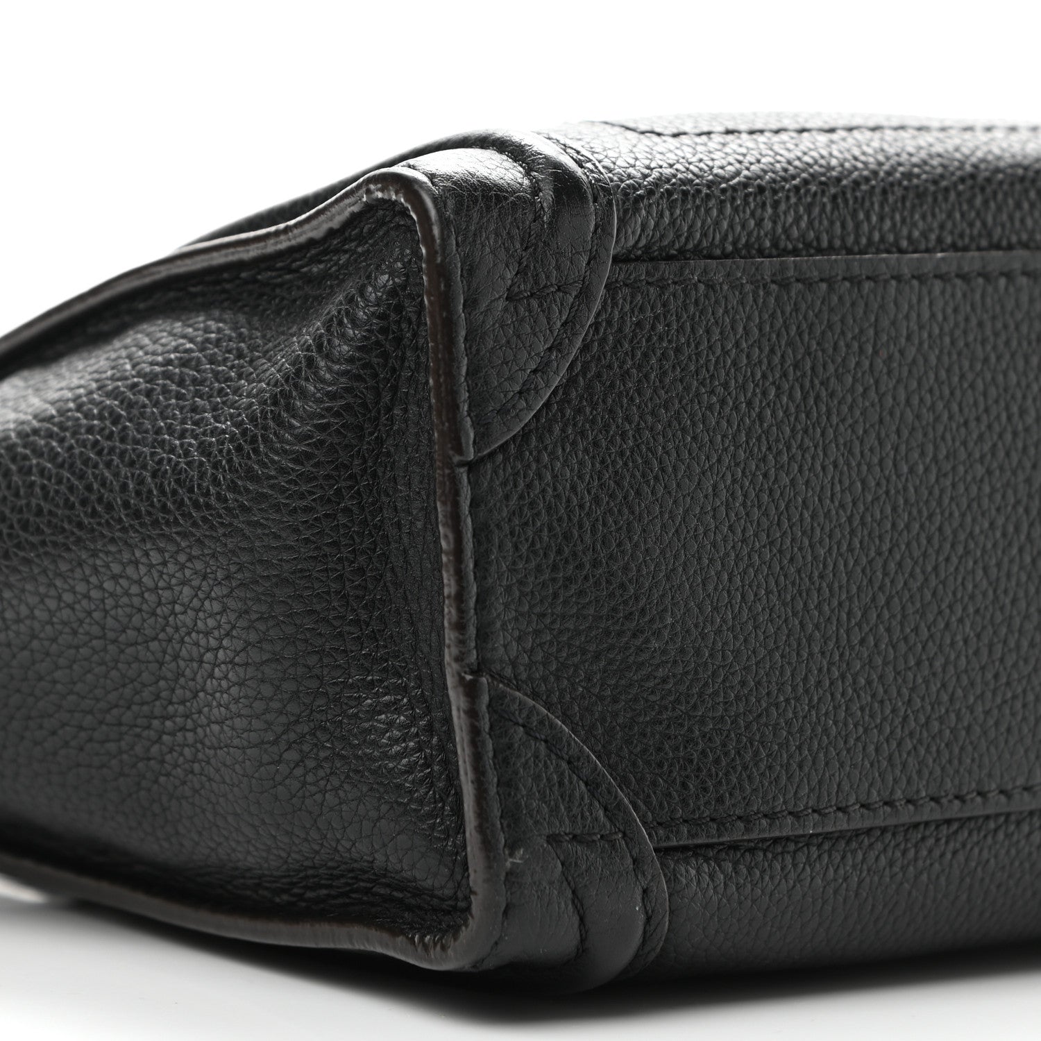 Celine Drummed Calfskin Nano Luggage Black 9 of 11