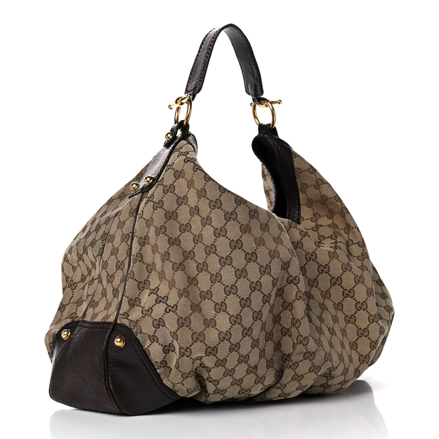 Monogram Large Jockey Hobo Dark Brown
