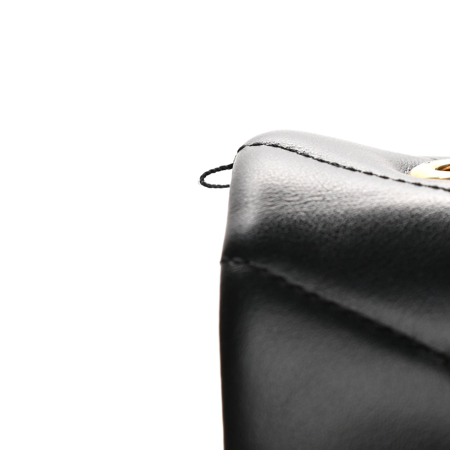 Calfskin Y Quilted Monogram Medium Loulou Chain Satchel Black