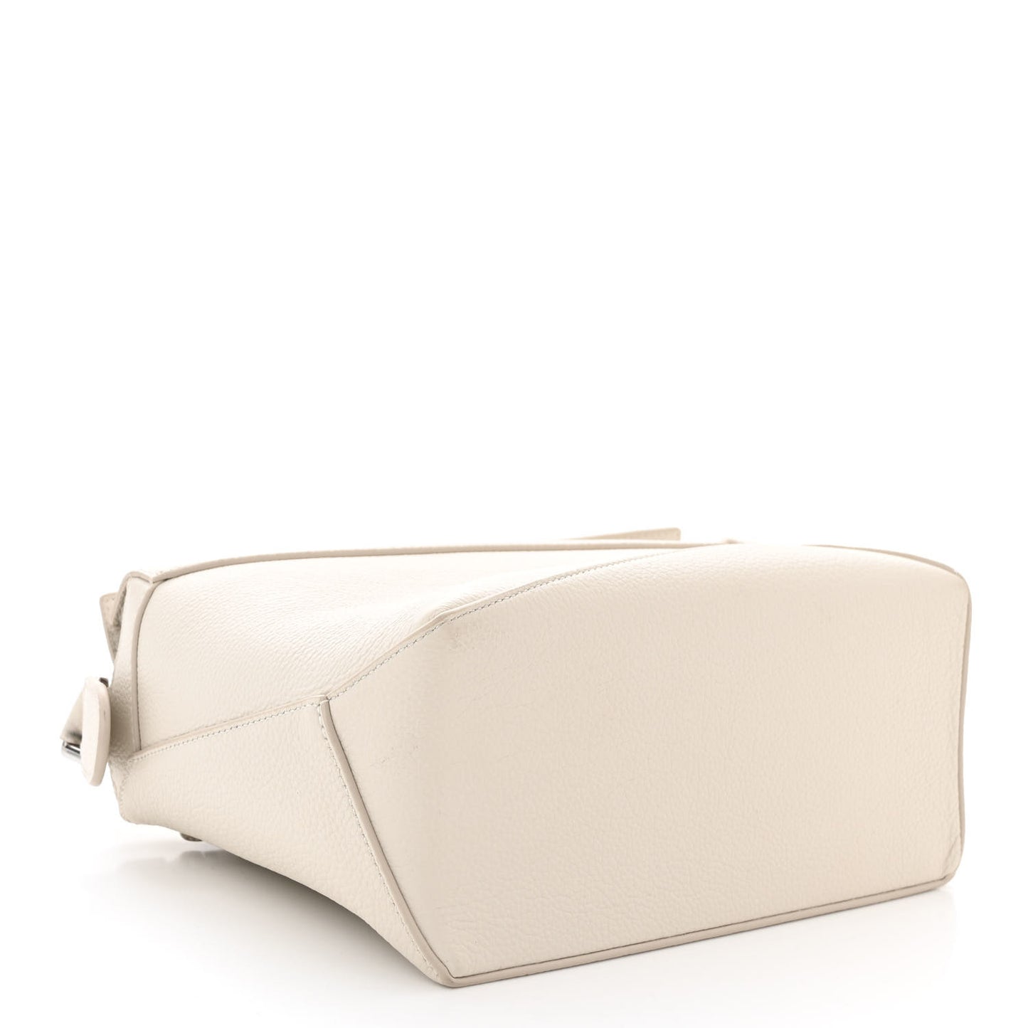 Soft Grained Calfskin Small Puzzle Edge Bag Soft White