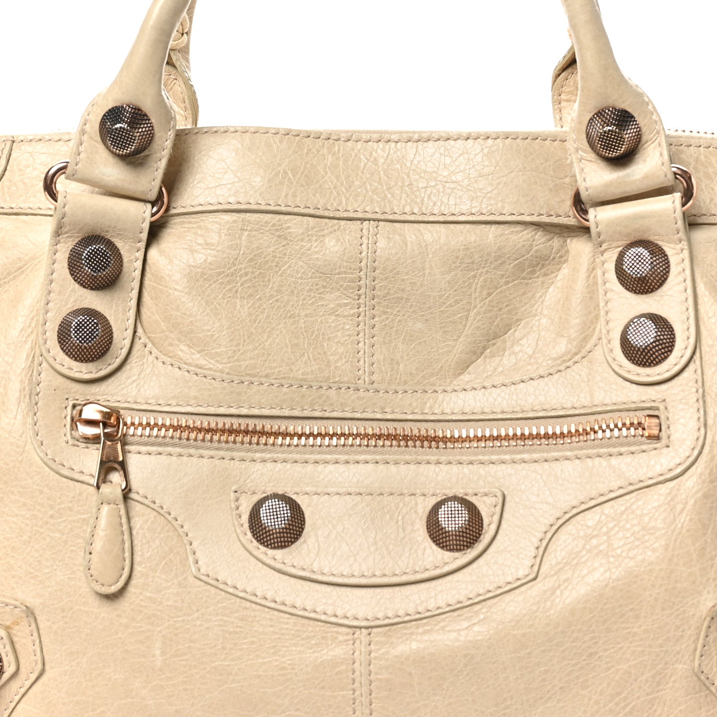 Agneau Giant 21 Rose Gold Hardware Work Praline