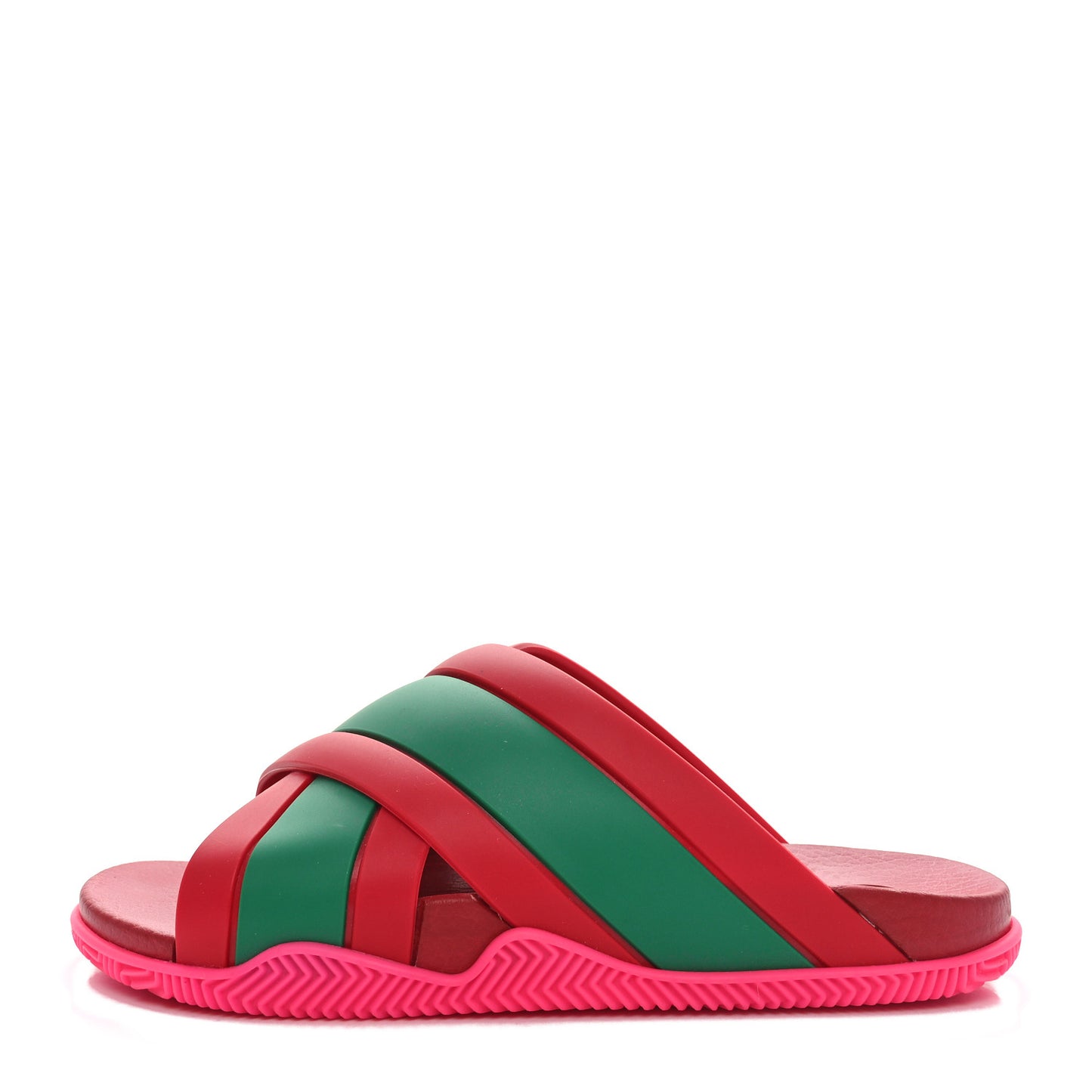 Rubber Web Womens Criss Cross Slide Sandals 35 Coral New Shamarock