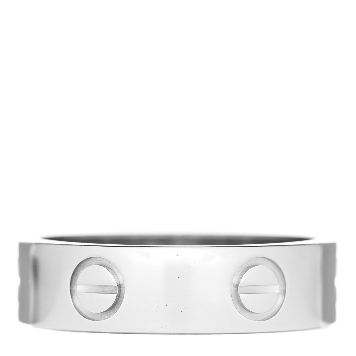 Cartier 18K White Gold 5.5mm LOVE Ring 56 7.5 3 of 6
